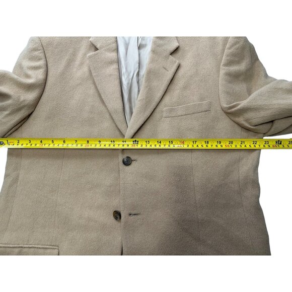 Jos. A Banks Camel Hair‎ Coat Jacket Mens Size 42L Luxury Minimalist - Picture 5 of 10